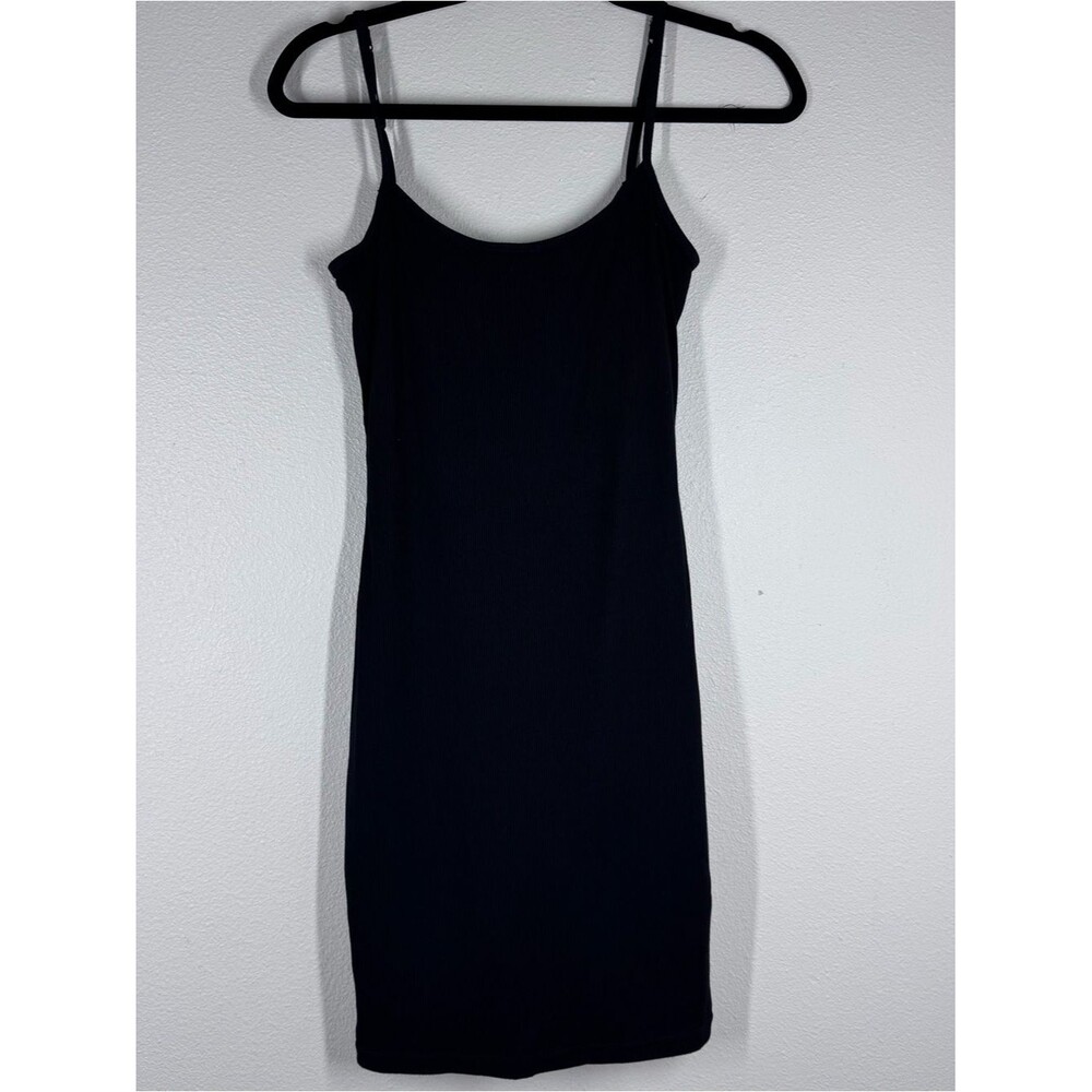 Popilush Shapwear Dress Black Ribbed Tank Dress Sleek Everyday Size Large